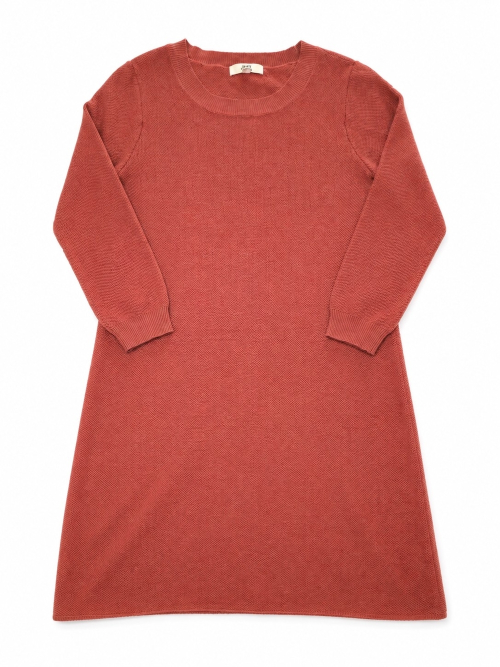 BB Dakota Rust Orange Long-Sleeve Knit Sweater Dress Size Medium